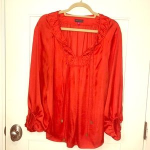 Vince Camuto flowy tunic with luxe gold accents